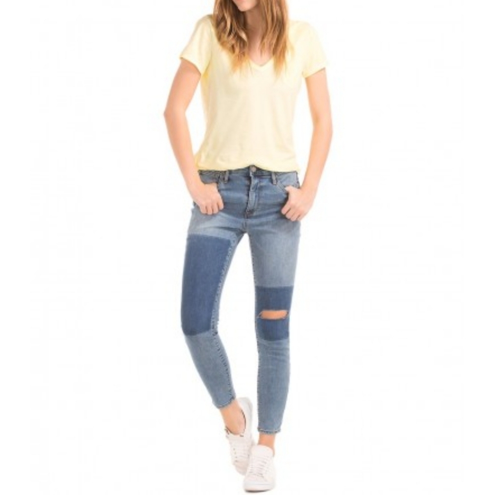 Gap Stretch 1969 Patchwork True Skinny Super High… - image 2